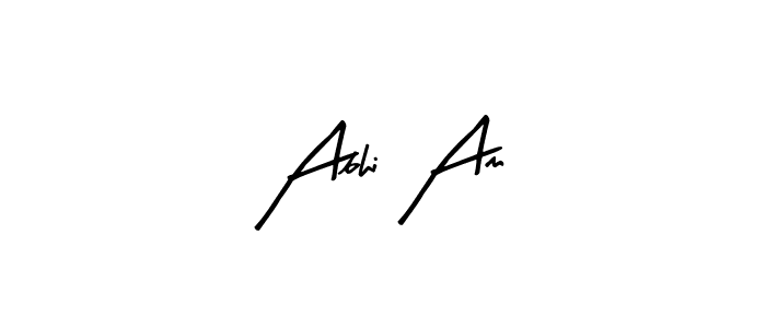 Design your own signature with our free online signature maker. With this signature software, you can create a handwritten (Arty Signature) signature for name Abhi Am. Abhi Am signature style 8 images and pictures png
