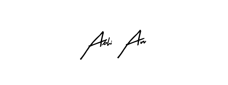 Arty Signature is a professional signature style that is perfect for those who want to add a touch of class to their signature. It is also a great choice for those who want to make their signature more unique. Get Abhi Aru name to fancy signature for free. Abhi Aru signature style 8 images and pictures png
