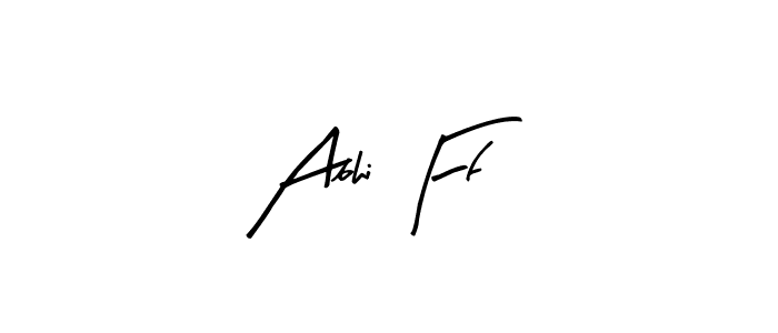 Similarly Arty Signature is the best handwritten signature design. Signature creator online .You can use it as an online autograph creator for name Abhi Ff. Abhi Ff signature style 8 images and pictures png