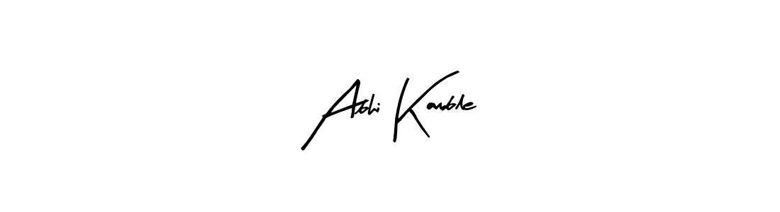 How to make Abhi Kamble name signature. Use Arty Signature style for creating short signs online. This is the latest handwritten sign. Abhi Kamble signature style 8 images and pictures png