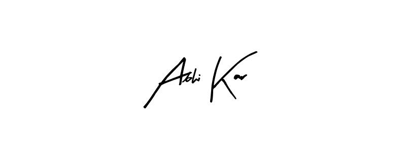 You should practise on your own different ways (Arty Signature) to write your name (Abhi Kar) in signature. don't let someone else do it for you. Abhi Kar signature style 8 images and pictures png