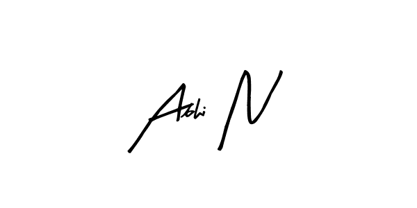 Arty Signature is a professional signature style that is perfect for those who want to add a touch of class to their signature. It is also a great choice for those who want to make their signature more unique. Get Abhi N name to fancy signature for free. Abhi N signature style 8 images and pictures png