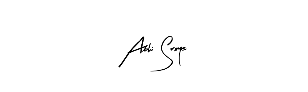 How to make Abhi Sroye name signature. Use Arty Signature style for creating short signs online. This is the latest handwritten sign. Abhi Sroye signature style 8 images and pictures png