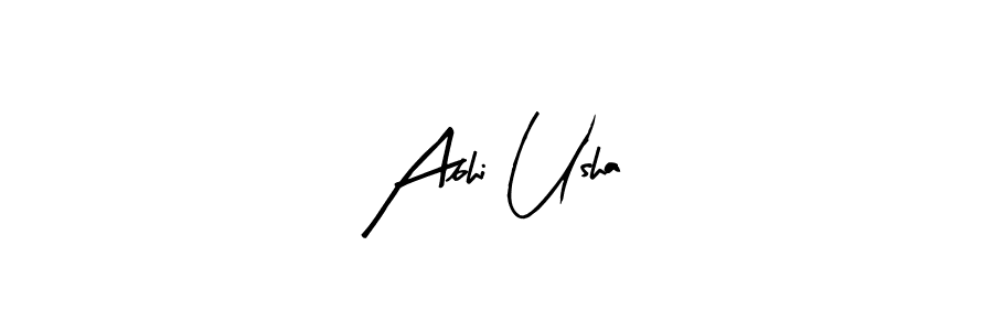 How to make Abhi Usha signature? Arty Signature is a professional autograph style. Create handwritten signature for Abhi Usha name. Abhi Usha signature style 8 images and pictures png