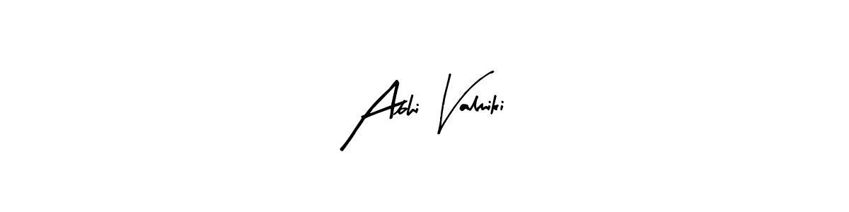 Similarly Arty Signature is the best handwritten signature design. Signature creator online .You can use it as an online autograph creator for name Abhi Valmiki. Abhi Valmiki signature style 8 images and pictures png