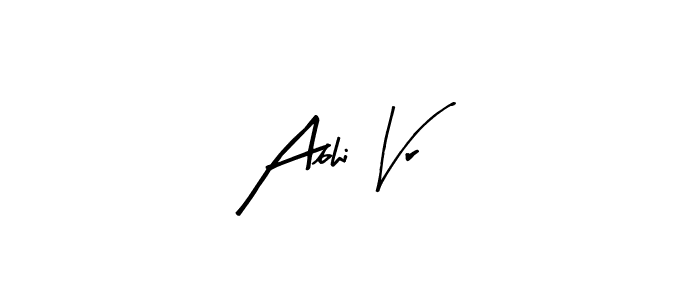 The best way (Arty Signature) to make a short signature is to pick only two or three words in your name. The name Abhi Vr include a total of six letters. For converting this name. Abhi Vr signature style 8 images and pictures png