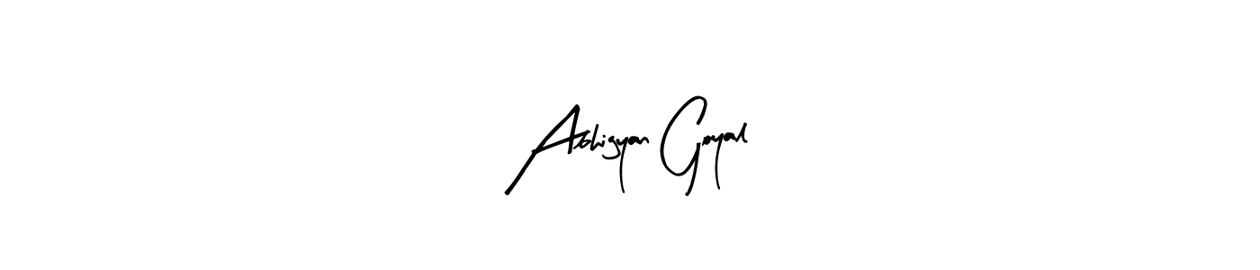 Design your own signature with our free online signature maker. With this signature software, you can create a handwritten (Arty Signature) signature for name Abhigyan Goyal. Abhigyan Goyal signature style 8 images and pictures png