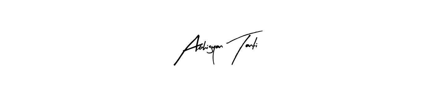 Arty Signature is a professional signature style that is perfect for those who want to add a touch of class to their signature. It is also a great choice for those who want to make their signature more unique. Get Abhigyan Tanti name to fancy signature for free. Abhigyan Tanti signature style 8 images and pictures png