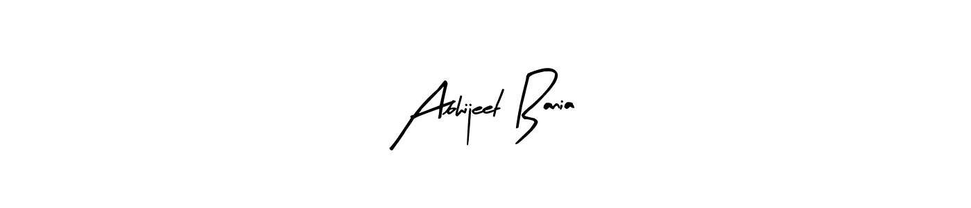if you are searching for the best signature style for your name Abhijeet Bania. so please give up your signature search. here we have designed multiple signature styles  using Arty Signature. Abhijeet Bania signature style 8 images and pictures png