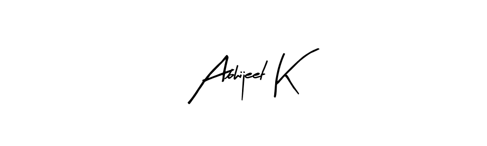 Make a beautiful signature design for name Abhijeet K. With this signature (Arty Signature) style, you can create a handwritten signature for free. Abhijeet K signature style 8 images and pictures png