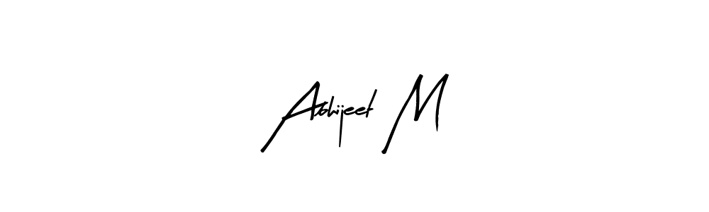 Similarly Arty Signature is the best handwritten signature design. Signature creator online .You can use it as an online autograph creator for name Abhijeet M. Abhijeet M signature style 8 images and pictures png