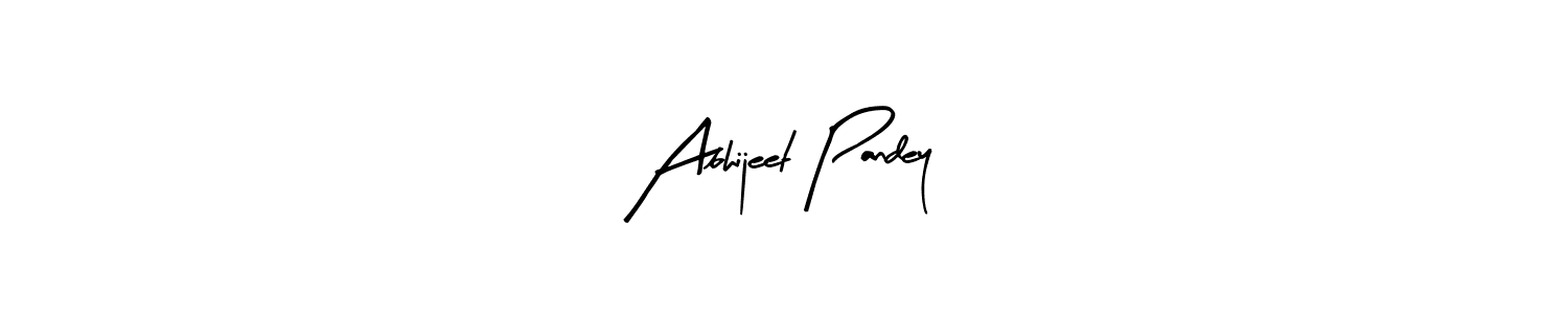 Arty Signature is a professional signature style that is perfect for those who want to add a touch of class to their signature. It is also a great choice for those who want to make their signature more unique. Get Abhijeet Pandey name to fancy signature for free. Abhijeet Pandey signature style 8 images and pictures png