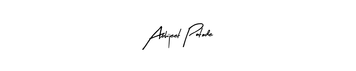 How to make Abhijeet Patode name signature. Use Arty Signature style for creating short signs online. This is the latest handwritten sign. Abhijeet Patode signature style 8 images and pictures png