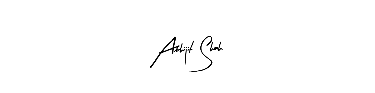 Arty Signature is a professional signature style that is perfect for those who want to add a touch of class to their signature. It is also a great choice for those who want to make their signature more unique. Get Abhijit Shah name to fancy signature for free. Abhijit Shah signature style 8 images and pictures png