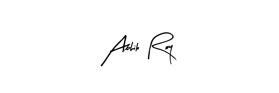 How to make Abhik Roy name signature. Use Arty Signature style for creating short signs online. This is the latest handwritten sign. Abhik Roy signature style 8 images and pictures png