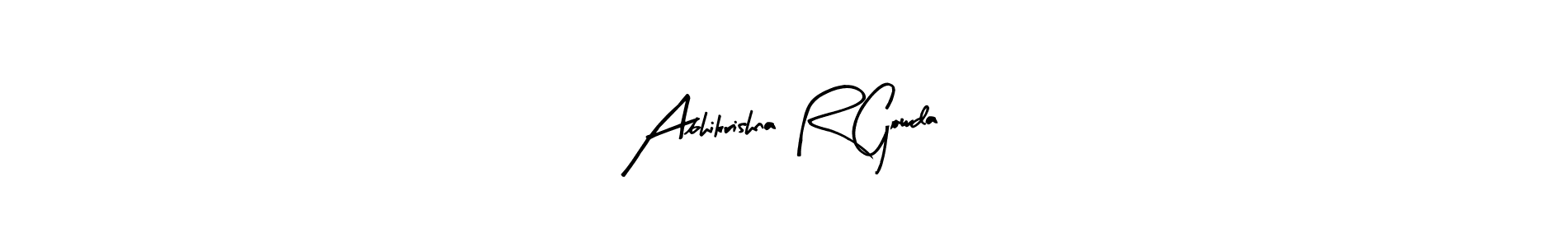 Arty Signature is a professional signature style that is perfect for those who want to add a touch of class to their signature. It is also a great choice for those who want to make their signature more unique. Get Abhikrishna R Gowda name to fancy signature for free. Abhikrishna R Gowda signature style 8 images and pictures png