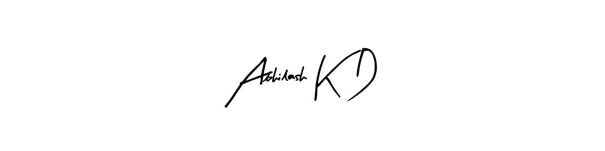 It looks lik you need a new signature style for name Abhilash K D. Design unique handwritten (Arty Signature) signature with our free signature maker in just a few clicks. Abhilash K D signature style 8 images and pictures png