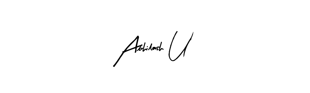 How to Draw Abhilash U signature style? Arty Signature is a latest design signature styles for name Abhilash U. Abhilash U signature style 8 images and pictures png