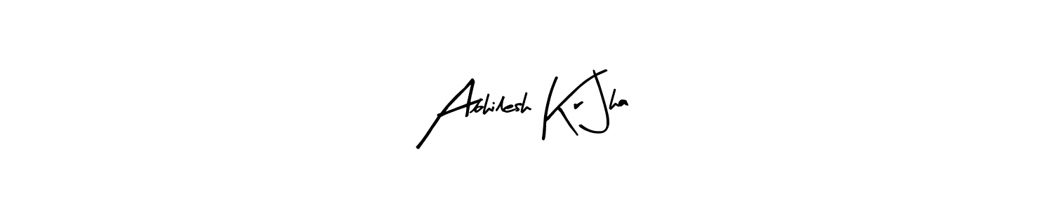 How to make Abhilesh Kr Jha name signature. Use Arty Signature style for creating short signs online. This is the latest handwritten sign. Abhilesh Kr Jha signature style 8 images and pictures png