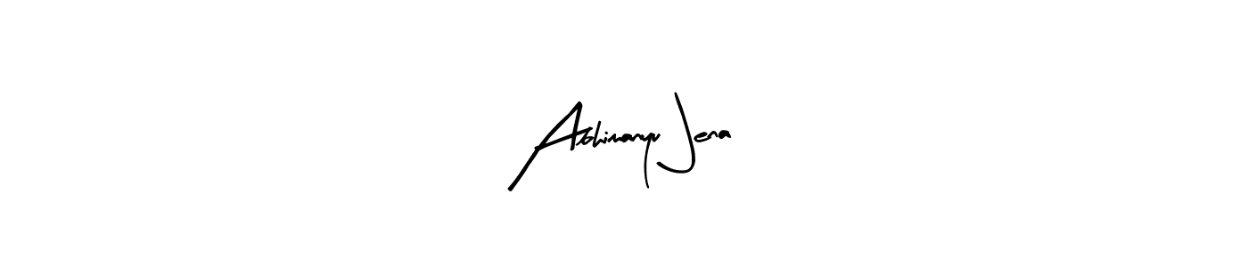 if you are searching for the best signature style for your name Abhimanyu Jena. so please give up your signature search. here we have designed multiple signature styles  using Arty Signature. Abhimanyu Jena signature style 8 images and pictures png