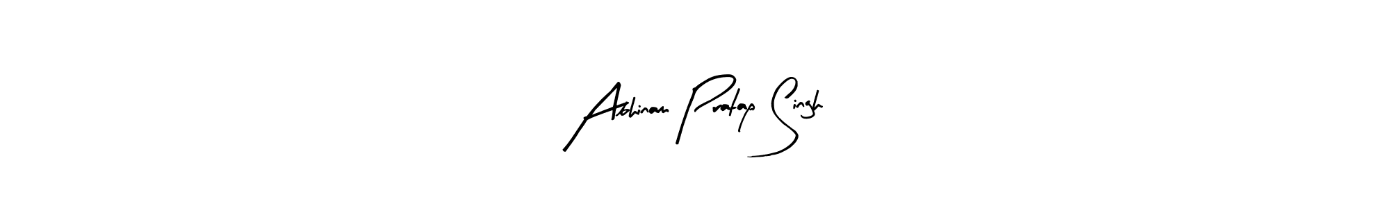 Arty Signature is a professional signature style that is perfect for those who want to add a touch of class to their signature. It is also a great choice for those who want to make their signature more unique. Get Abhinam Pratap Singh name to fancy signature for free. Abhinam Pratap Singh signature style 8 images and pictures png