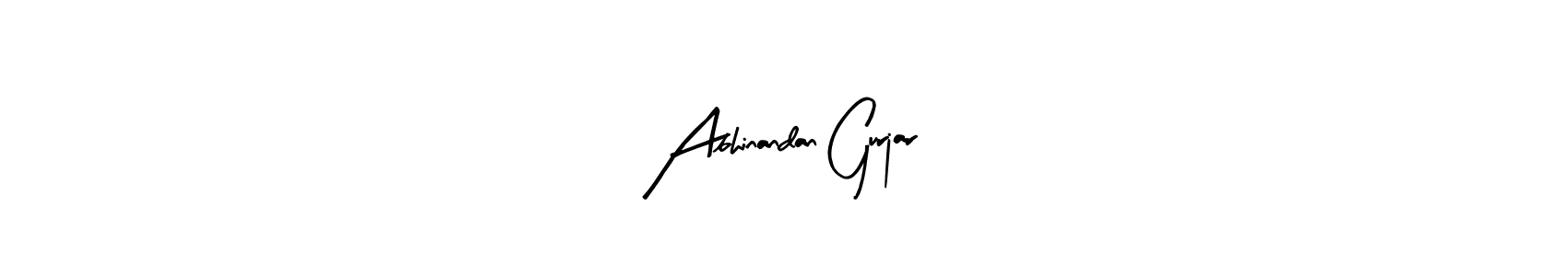How to make Abhinandan Gurjar name signature. Use Arty Signature style for creating short signs online. This is the latest handwritten sign. Abhinandan Gurjar signature style 8 images and pictures png