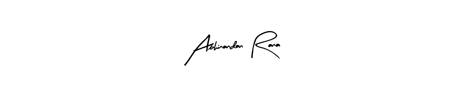 Arty Signature is a professional signature style that is perfect for those who want to add a touch of class to their signature. It is also a great choice for those who want to make their signature more unique. Get Abhinandan Rana name to fancy signature for free. Abhinandan Rana signature style 8 images and pictures png