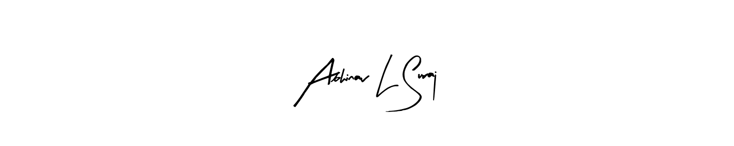Use a signature maker to create a handwritten signature online. With this signature software, you can design (Arty Signature) your own signature for name Abhinav L Suraj. Abhinav L Suraj signature style 8 images and pictures png
