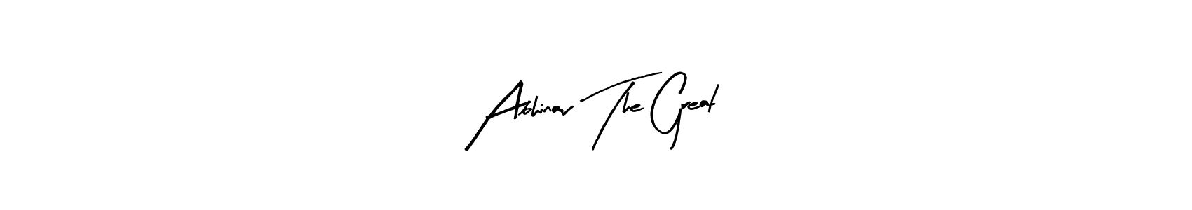 Design your own signature with our free online signature maker. With this signature software, you can create a handwritten (Arty Signature) signature for name Abhinav The Great. Abhinav The Great signature style 8 images and pictures png