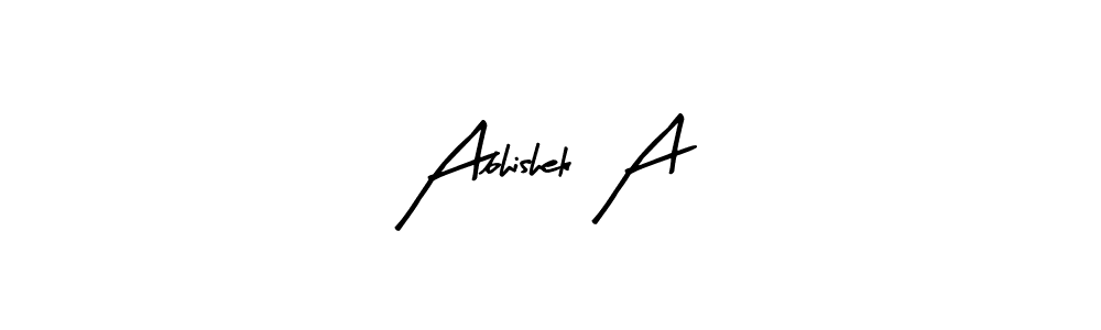 The best way (Arty Signature) to make a short signature is to pick only two or three words in your name. The name Abhishek A include a total of six letters. For converting this name. Abhishek A signature style 8 images and pictures png