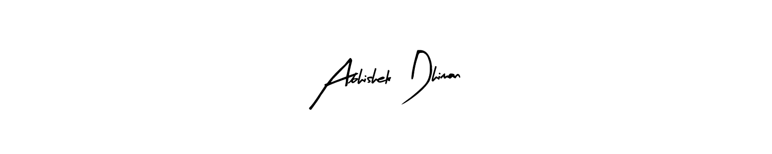 How to make Abhishek Dhiman signature? Arty Signature is a professional autograph style. Create handwritten signature for Abhishek Dhiman name. Abhishek Dhiman signature style 8 images and pictures png