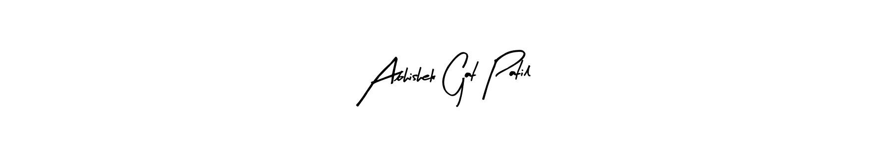 Make a beautiful signature design for name Abhishek Gat Patil. With this signature (Arty Signature) style, you can create a handwritten signature for free. Abhishek Gat Patil signature style 8 images and pictures png