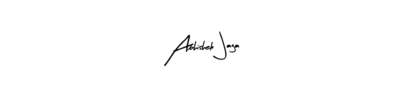 How to make Abhishek Jaga name signature. Use Arty Signature style for creating short signs online. This is the latest handwritten sign. Abhishek Jaga signature style 8 images and pictures png