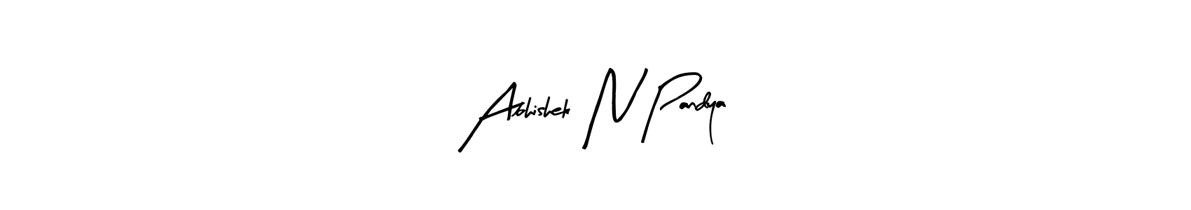 Similarly Arty Signature is the best handwritten signature design. Signature creator online .You can use it as an online autograph creator for name Abhishek N Pandya. Abhishek N Pandya signature style 8 images and pictures png