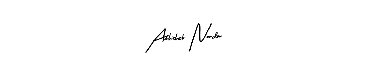 Create a beautiful signature design for name Abhishek Nandan. With this signature (Arty Signature) fonts, you can make a handwritten signature for free. Abhishek Nandan signature style 8 images and pictures png