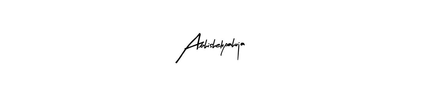 Similarly Arty Signature is the best handwritten signature design. Signature creator online .You can use it as an online autograph creator for name Abhishekpahuja. Abhishekpahuja signature style 8 images and pictures png