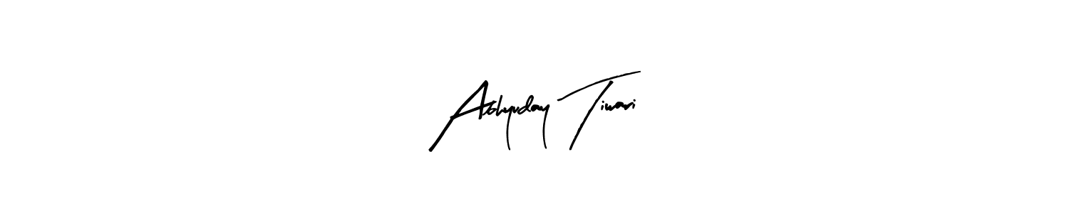 You should practise on your own different ways (Arty Signature) to write your name (Abhyuday Tiwari) in signature. don't let someone else do it for you. Abhyuday Tiwari signature style 8 images and pictures png
