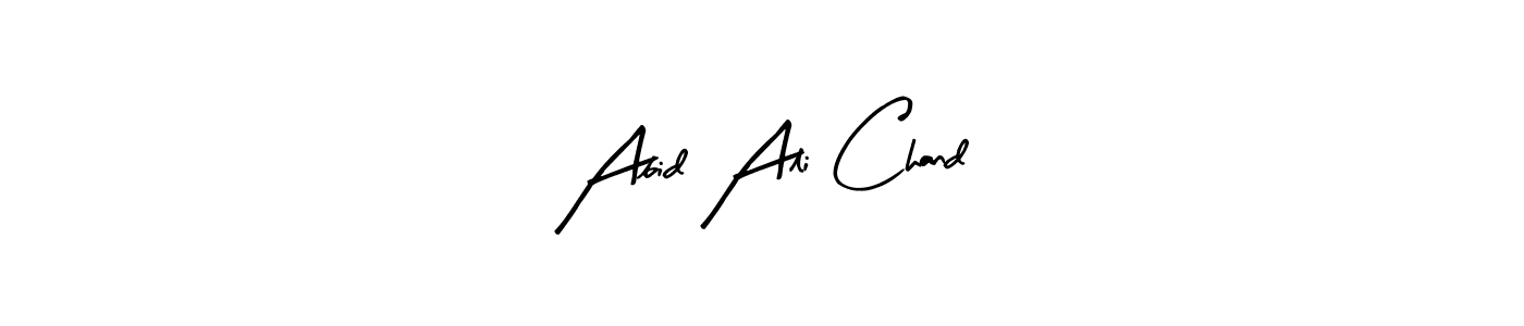 Make a beautiful signature design for name Abid Ali Chand. With this signature (Arty Signature) style, you can create a handwritten signature for free. Abid Ali Chand signature style 8 images and pictures png