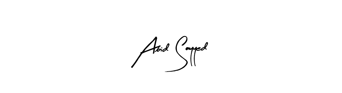 Use a signature maker to create a handwritten signature online. With this signature software, you can design (Arty Signature) your own signature for name Abid Sayyed. Abid Sayyed signature style 8 images and pictures png