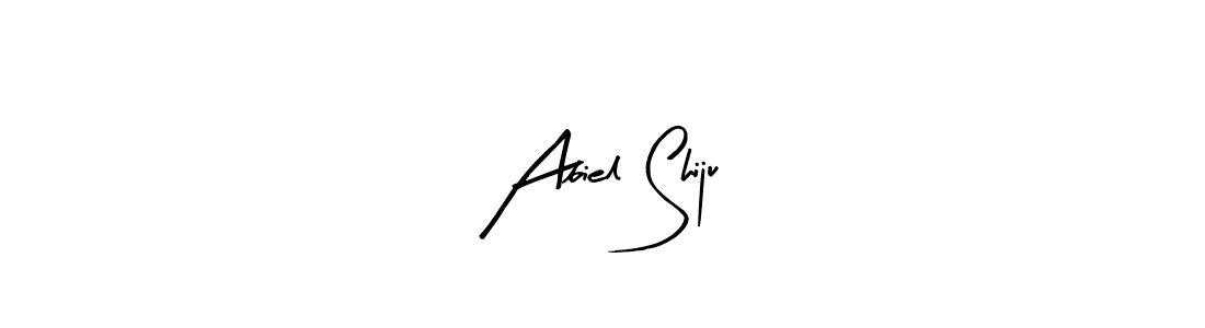How to make Abiel Shiju name signature. Use Arty Signature style for creating short signs online. This is the latest handwritten sign. Abiel Shiju signature style 8 images and pictures png