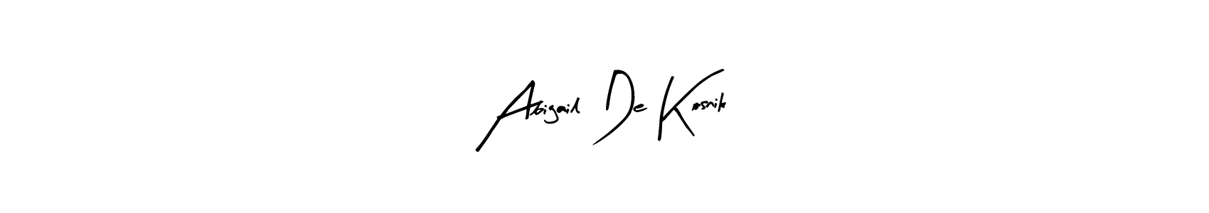 Also You can easily find your signature by using the search form. We will create Abigail De Kosnik name handwritten signature images for you free of cost using Arty Signature sign style. Abigail De Kosnik signature style 8 images and pictures png