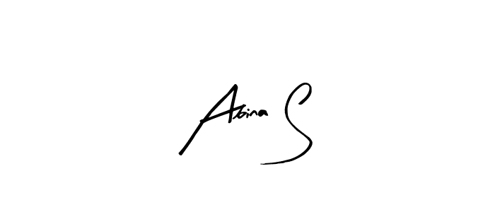 The best way (Arty Signature) to make a short signature is to pick only two or three words in your name. The name Abina S include a total of six letters. For converting this name. Abina S signature style 8 images and pictures png