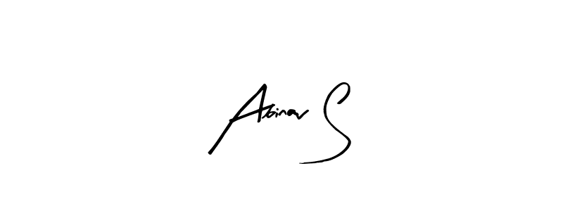 if you are searching for the best signature style for your name Abinav S. so please give up your signature search. here we have designed multiple signature styles  using Arty Signature. Abinav S signature style 8 images and pictures png