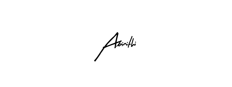 Arty Signature is a professional signature style that is perfect for those who want to add a touch of class to their signature. It is also a great choice for those who want to make their signature more unique. Get Abinithi name to fancy signature for free. Abinithi signature style 8 images and pictures png