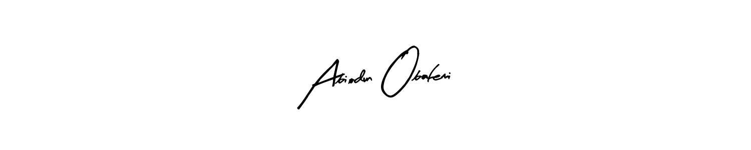 Similarly Arty Signature is the best handwritten signature design. Signature creator online .You can use it as an online autograph creator for name Abiodun Obafemi. Abiodun Obafemi signature style 8 images and pictures png