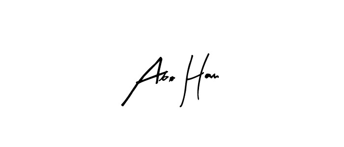 if you are searching for the best signature style for your name Abo Ham. so please give up your signature search. here we have designed multiple signature styles  using Arty Signature. Abo Ham signature style 8 images and pictures png