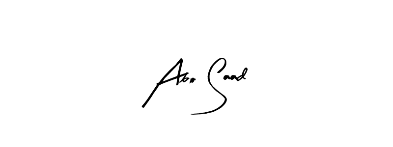 The best way (Arty Signature) to make a short signature is to pick only two or three words in your name. The name Abo Saad include a total of six letters. For converting this name. Abo Saad signature style 8 images and pictures png