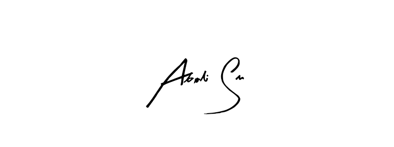 Arty Signature is a professional signature style that is perfect for those who want to add a touch of class to their signature. It is also a great choice for those who want to make their signature more unique. Get Aboli Sm name to fancy signature for free. Aboli Sm signature style 8 images and pictures png