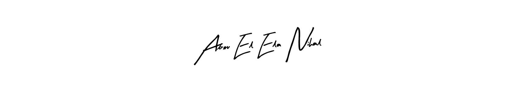 This is the best signature style for the Abou El Ela Nihal name. Also you like these signature font (Arty Signature). Mix name signature. Abou El Ela Nihal signature style 8 images and pictures png