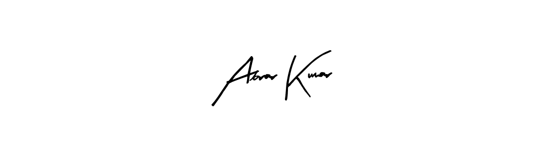 Make a beautiful signature design for name Abrar Kumar. With this signature (Arty Signature) style, you can create a handwritten signature for free. Abrar Kumar signature style 8 images and pictures png